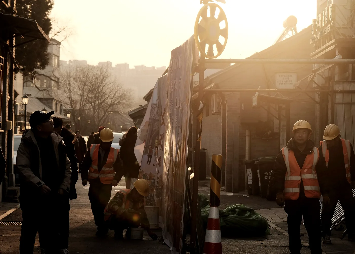 Site specialists walking through a project area